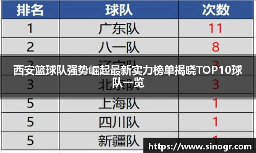 西安篮球队强势崛起最新实力榜单揭晓TOP10球队一览