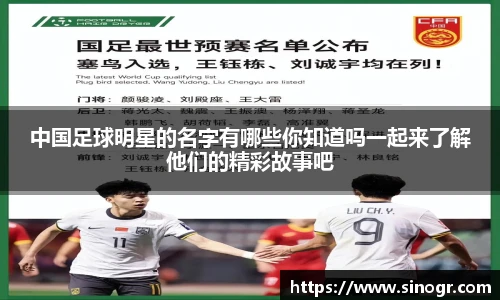 中国足球明星的名字有哪些你知道吗一起来了解他们的精彩故事吧